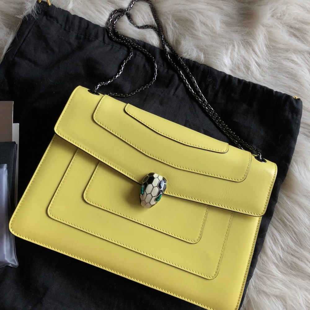 Bulgari calf leather bag